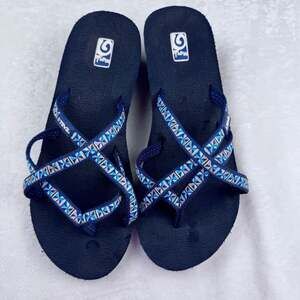 Teva womens Mush Mandalyn Wedge Ola 2 Flip-flop, Black, 9, 40 EUC